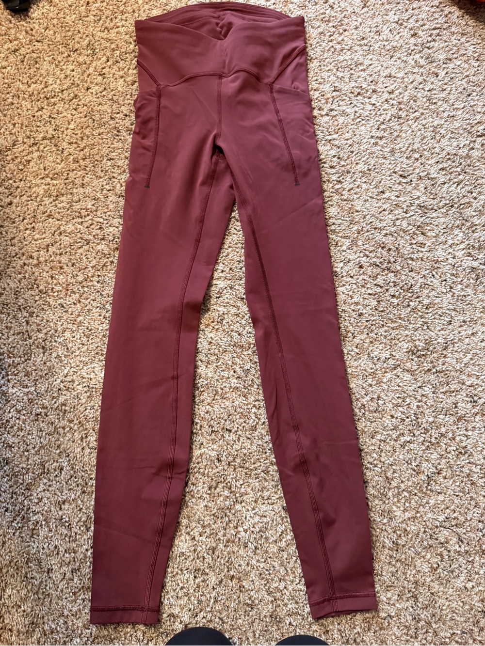 lululemon athletica Burgundy High-Rise Leggings